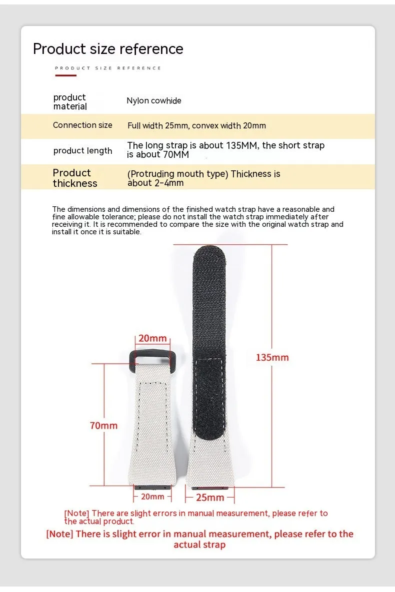Mini Matt Dragon canvas waterproof watch strap 25mm interface for Richard RM50 RM53 Miller in black with screws