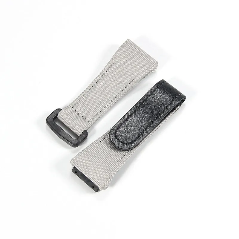 Mini Matt Dragon canvas waterproof watch strap 25mm interface for Richard RM50 RM53 Miller in black with screws
