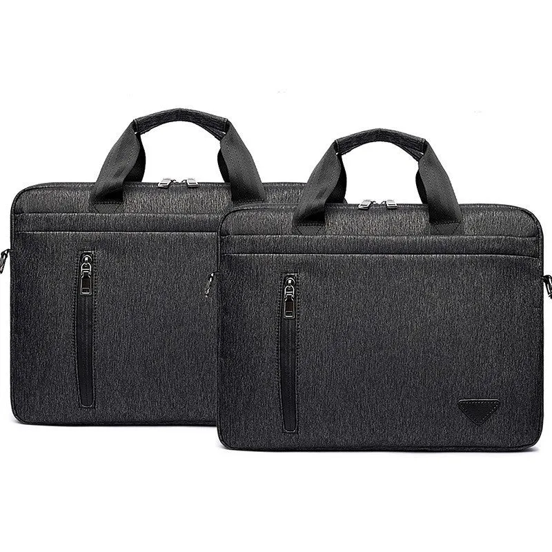Large capacity waterproof nylon shoulder crossbody computer bag for men, 15-inch laptop compartment, frosted finish, multiple colours