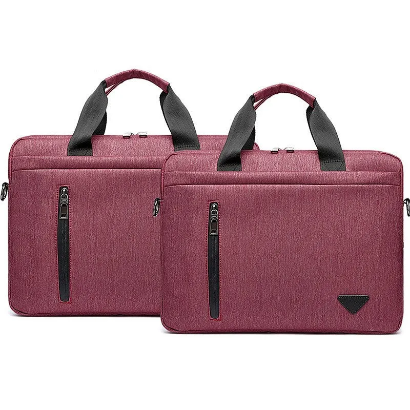 Large capacity waterproof nylon shoulder crossbody computer bag for men, 15-inch laptop compartment, frosted finish, multiple colours