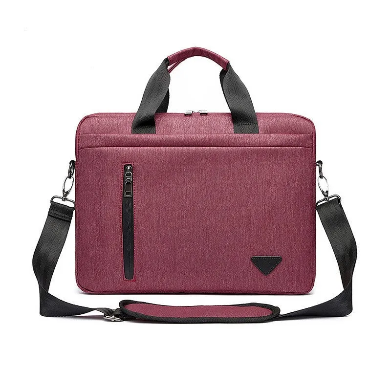 Large capacity waterproof nylon shoulder crossbody computer bag for men, 15-inch laptop compartment, frosted finish, multiple colours