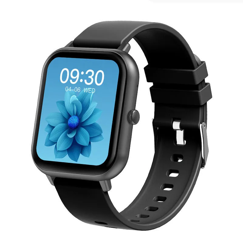 ZL54C Smart Watch in black with AMOLED screen displaying health metrics