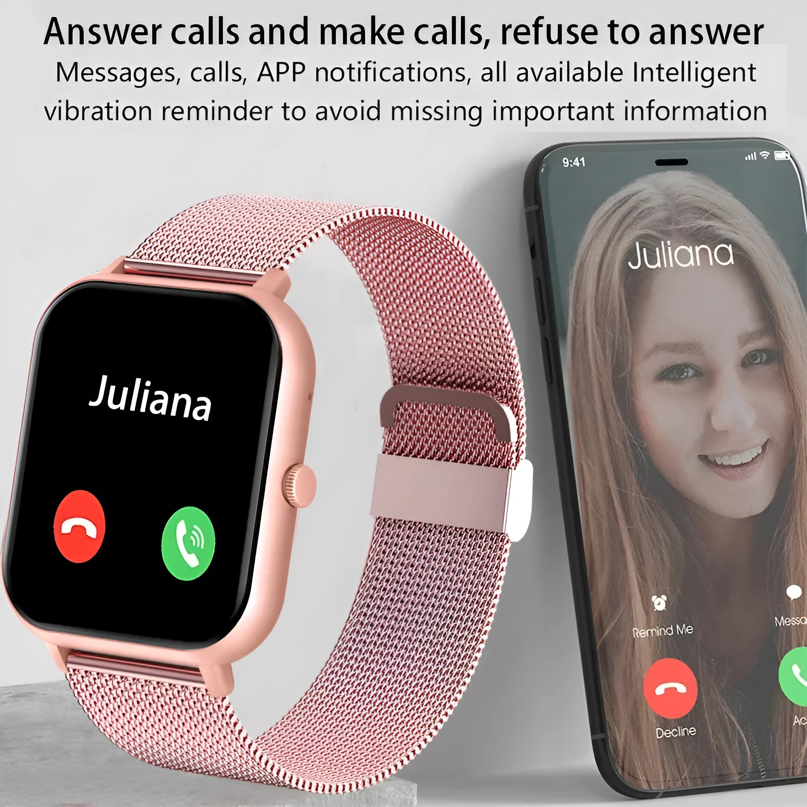 ZL54C Smart Watch in black with AMOLED screen displaying health metrics