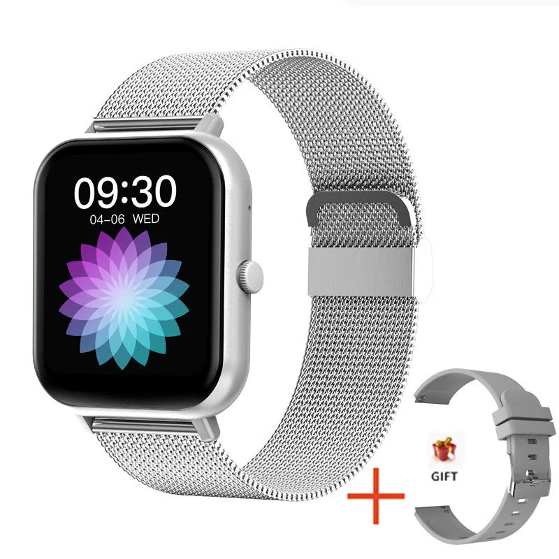 ZL54C Smart Watch in black with AMOLED screen displaying health metrics