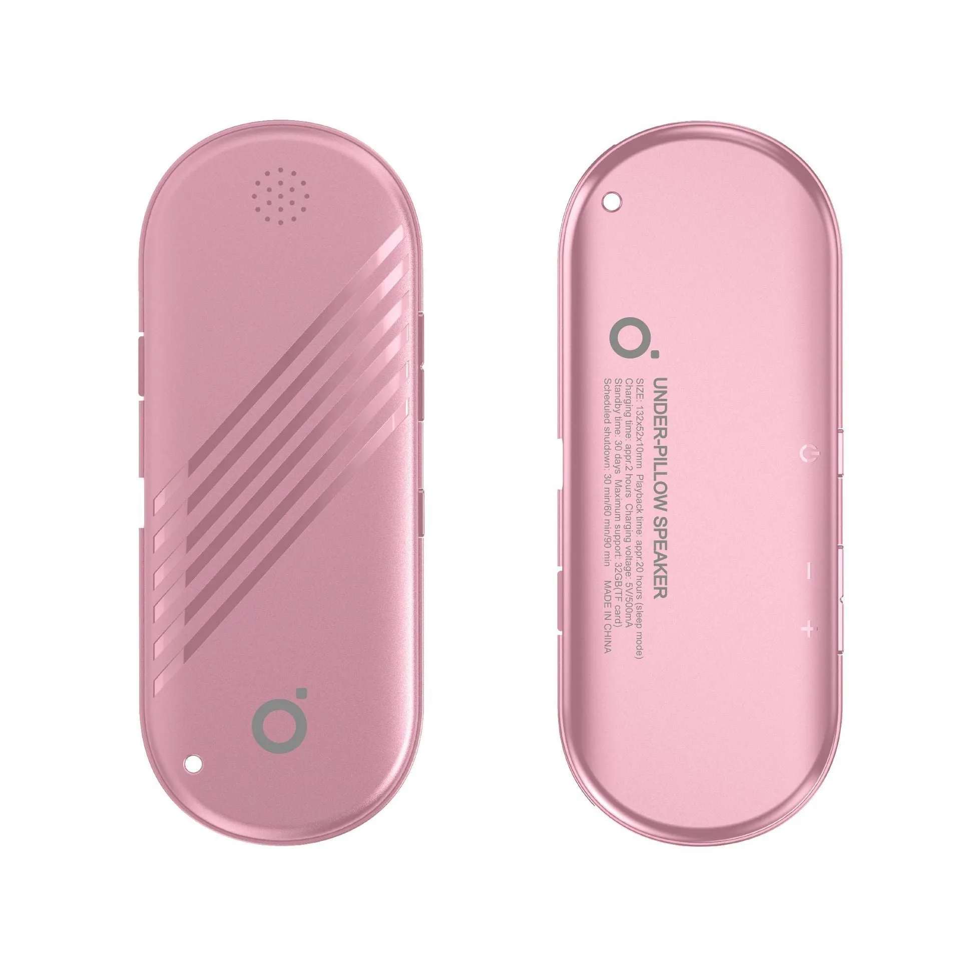 White Noise Gas Bone Conduction Sense Card Timing Bluetooth Speaker in black, white, sky blue, and pink