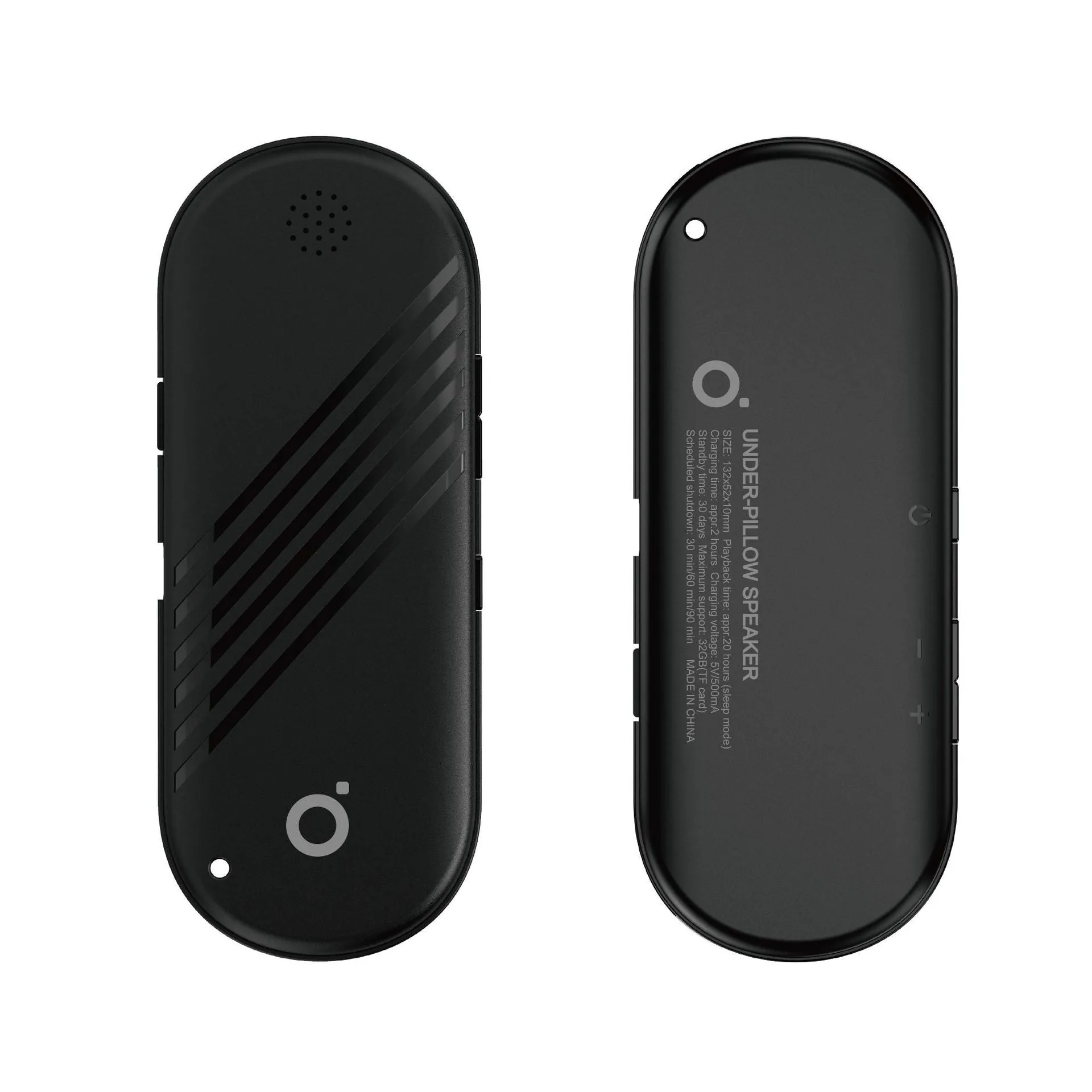 White Noise Gas Bone Conduction Sense Card Timing Bluetooth Speaker in black, white, sky blue, and pink