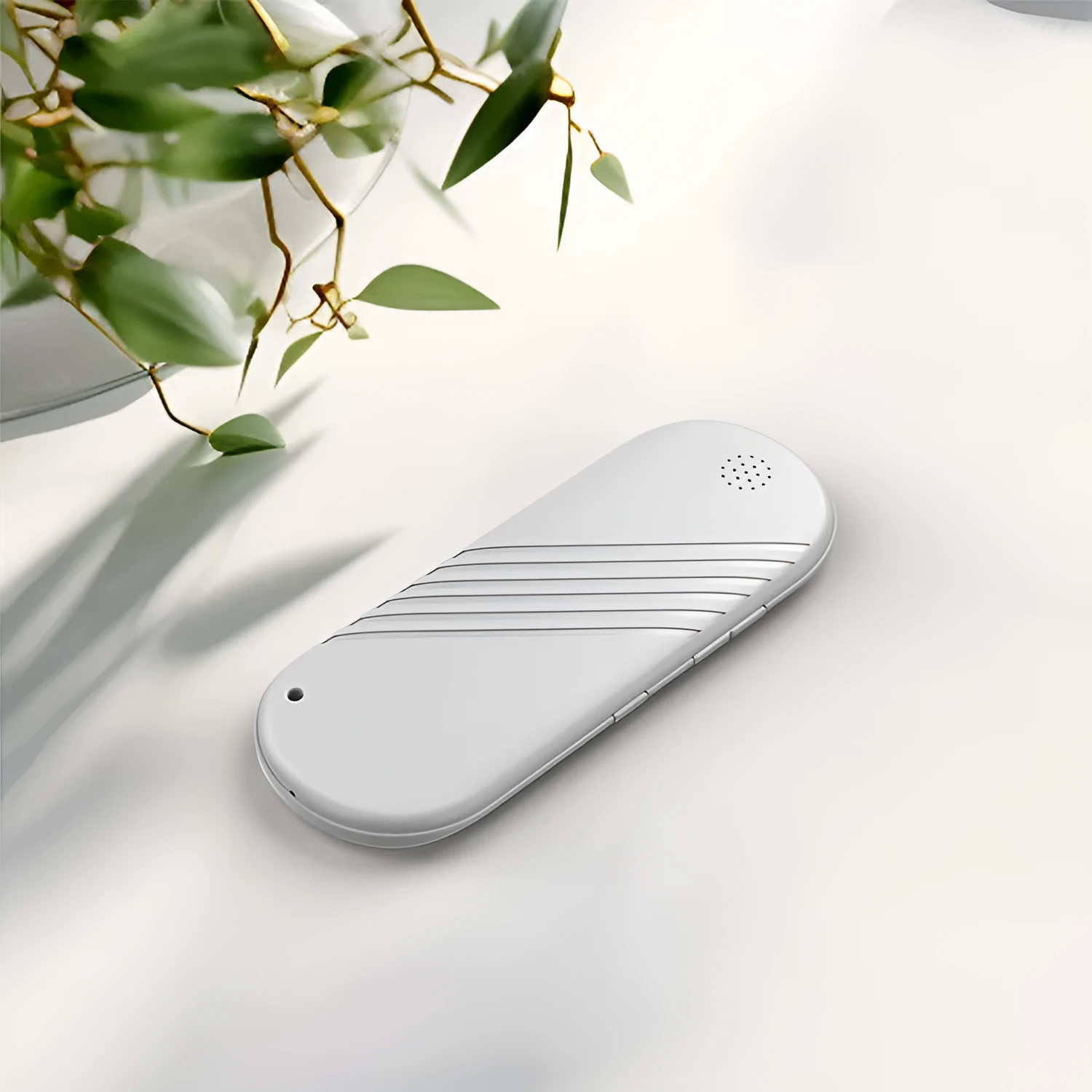 White Noise Gas Bone Conduction Sense Card Timing Bluetooth Speaker in black, white, sky blue, and pink