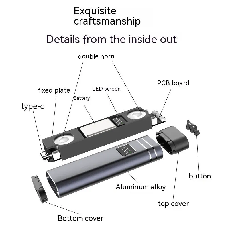 Bluetooth bone conduction sleep speaker in twilight gray with slim 100x28x13mm design