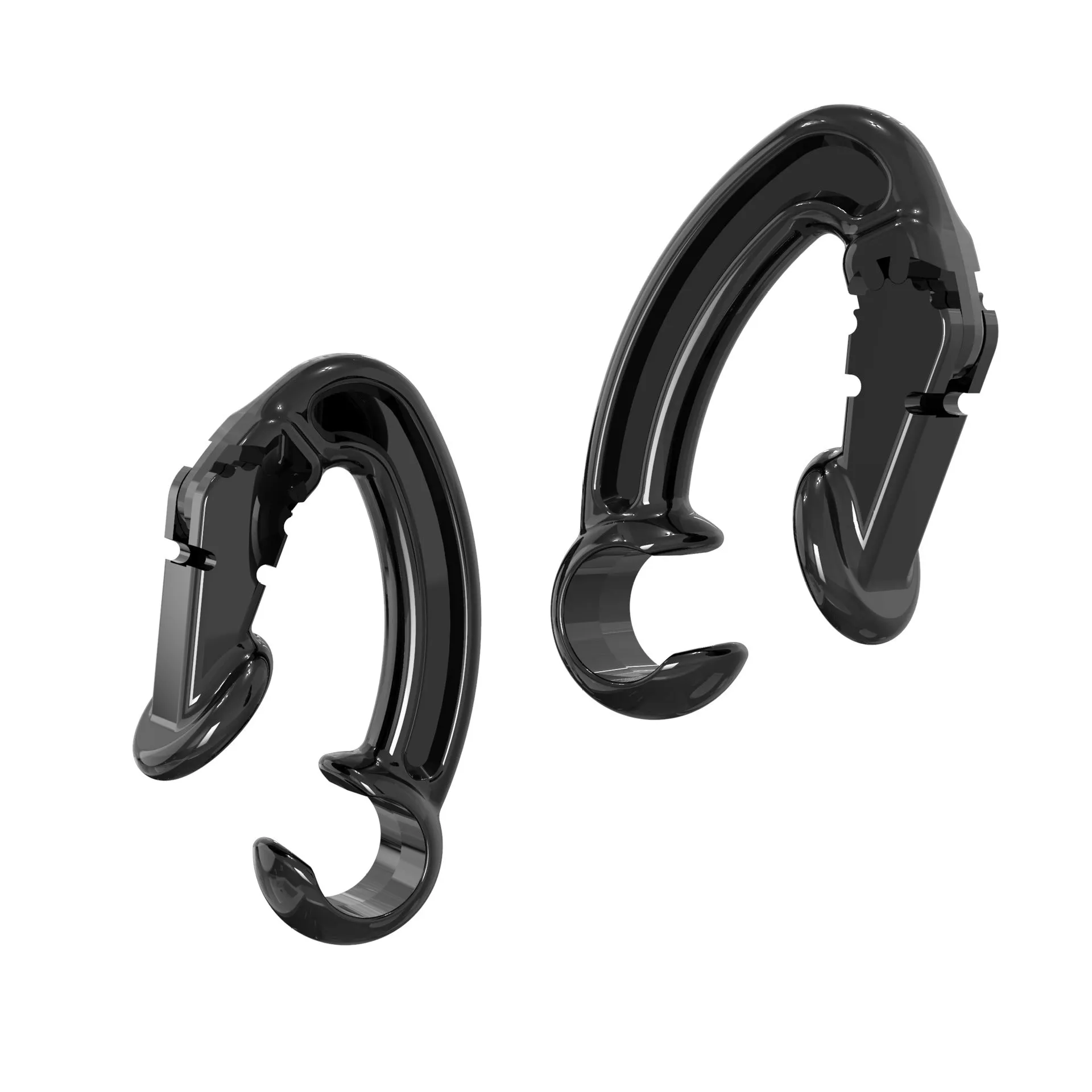White Bluetooth earphone clip attached to Apple AirPods case showing back cover anti-lost design