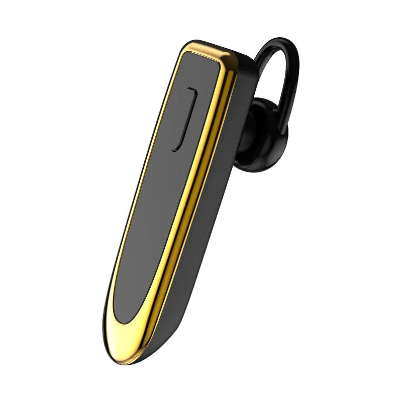 K23 wireless Bluetooth headset in black with sports style design, PC ABS body, and ear hook