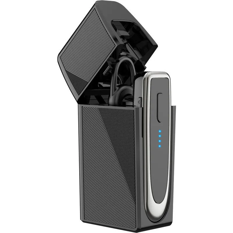 K23 wireless Bluetooth headset in black with sports style design, PC ABS body, and ear hook