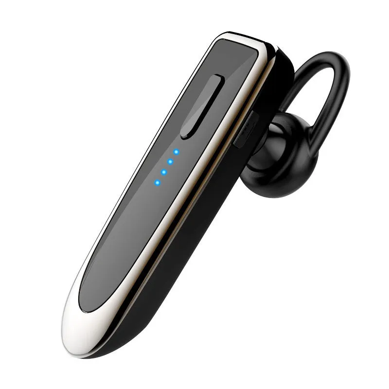 K23 wireless Bluetooth headset in black with sports style design, PC ABS body, and ear hook