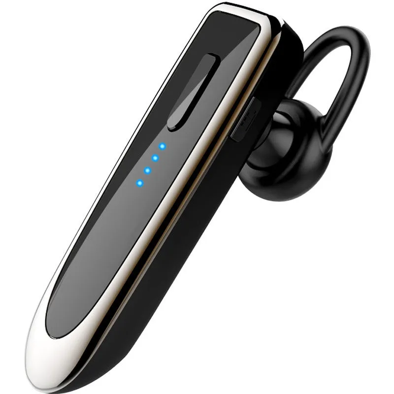 K23 wireless Bluetooth headset in black with sports style design, PC ABS body, and ear hook