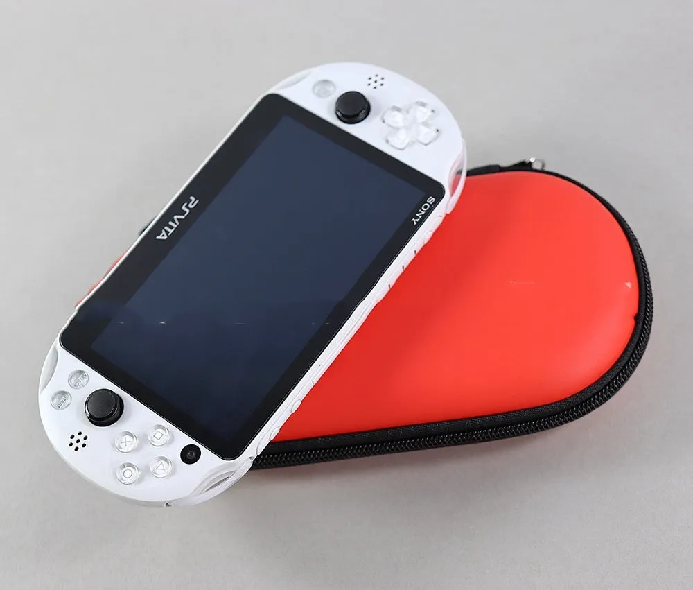 Black shockproof storage bag for PSVita console, protective travel pouch