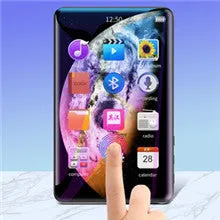 X20 Bluetooth touch screen MP3 MP4 Walkman with 4-inch display, 16GB storage, and black body