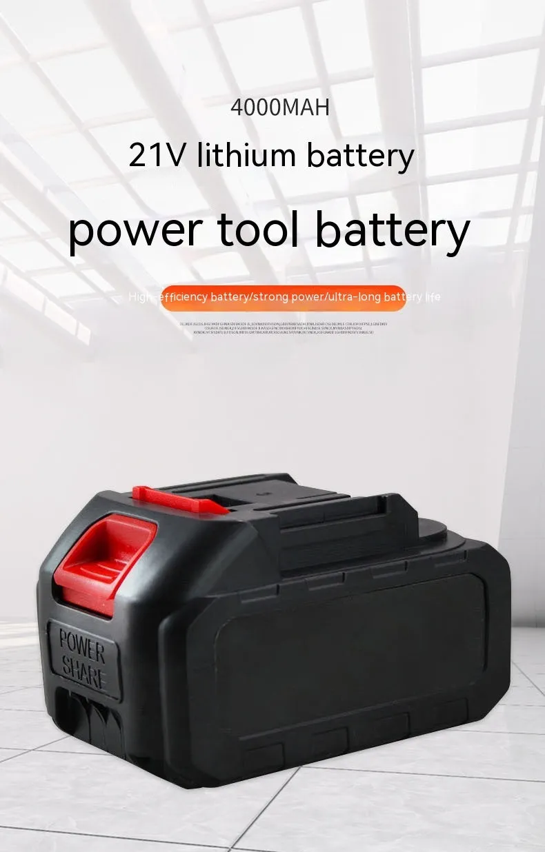 21V 4000mAh lithium battery pack with flat head cap, 5S2P configuration, 119x74x68mm