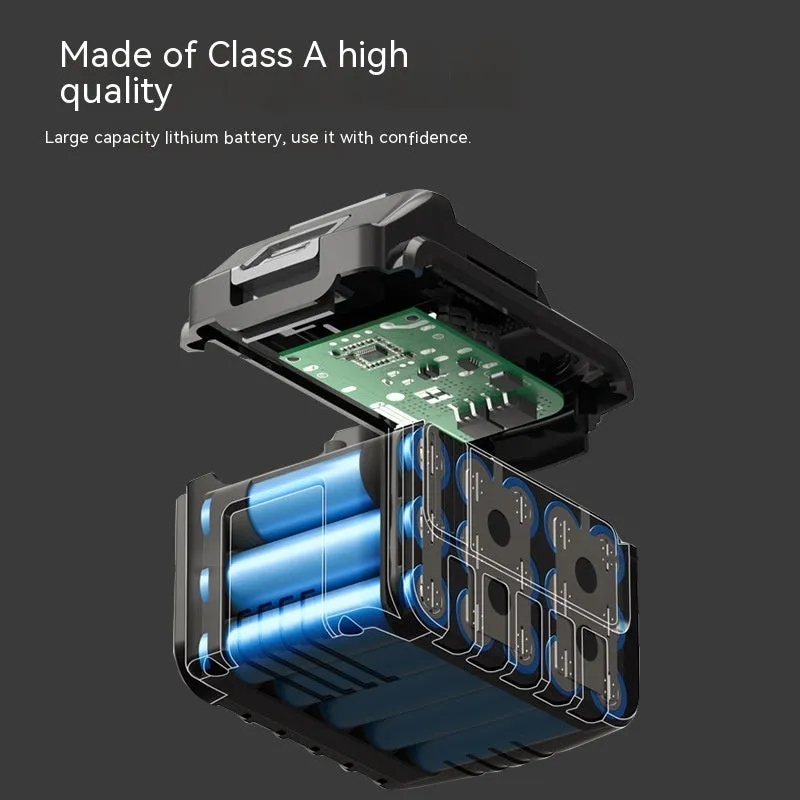 21V 4000mAh lithium battery pack with flat head cap, 5S2P configuration, 119x74x68mm