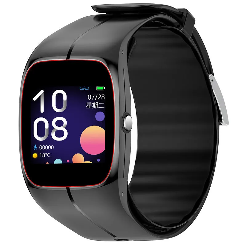 P20 Smart Watch in black showing health monitoring functions on TFT screen
