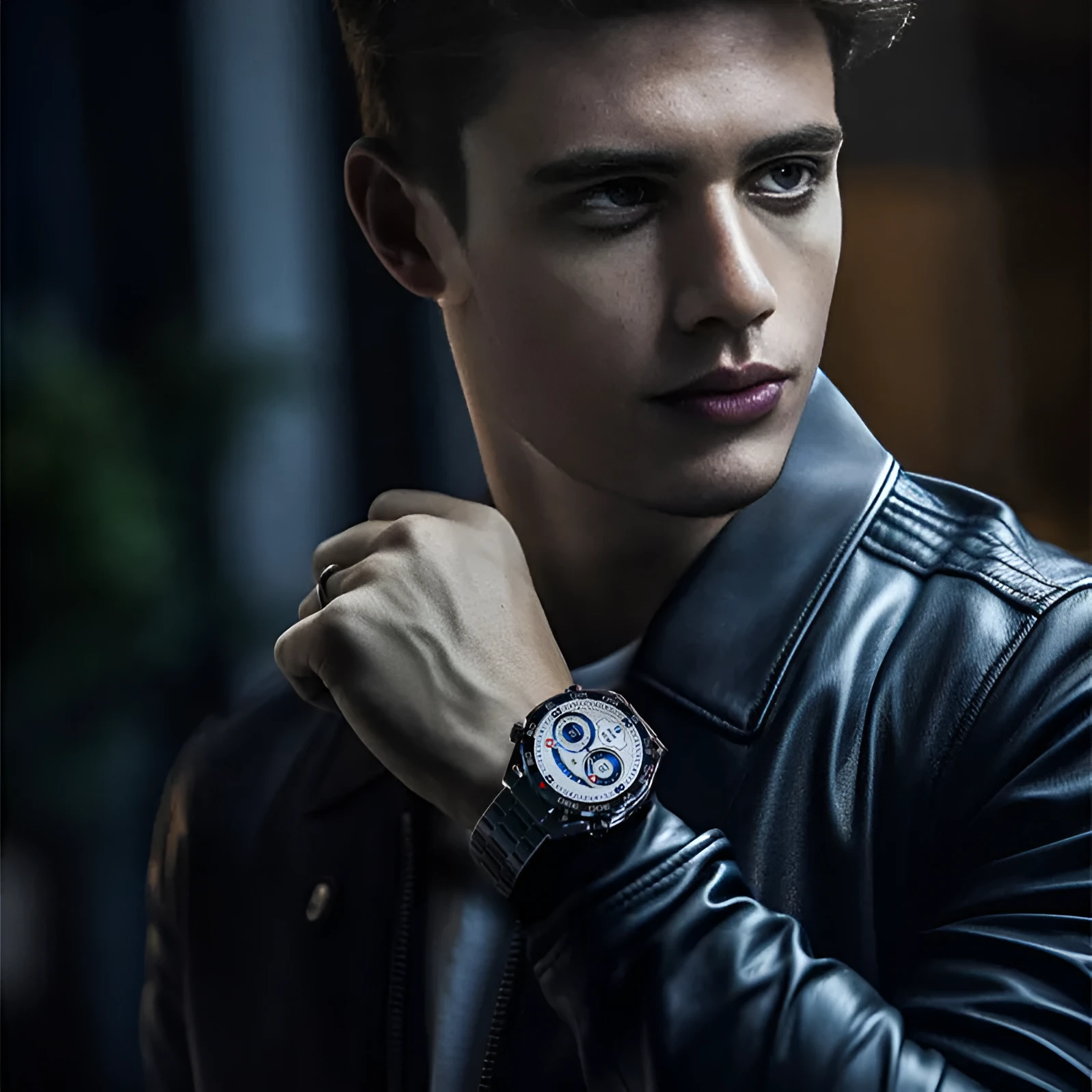 Smart watch with 1.5-inch IPS screen, Bluetooth calling, blood oxygen detection, silicone band in black silver gold blue