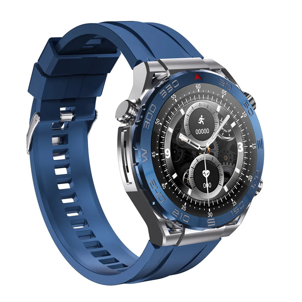 Smart watch with 1.5-inch IPS screen, Bluetooth calling, blood oxygen detection, silicone band in black silver gold blue