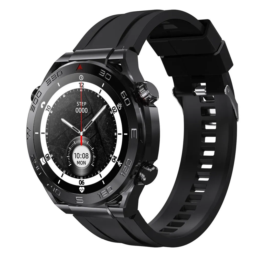Smart watch with 1.5-inch IPS screen, Bluetooth calling, blood oxygen detection, silicone band in black silver gold blue