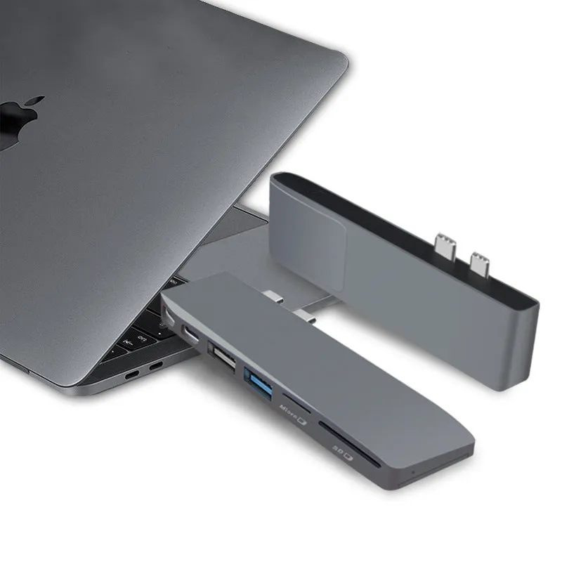 Computer card reader conversion head with 8 interfaces for MacBook Pro connectivity expansion