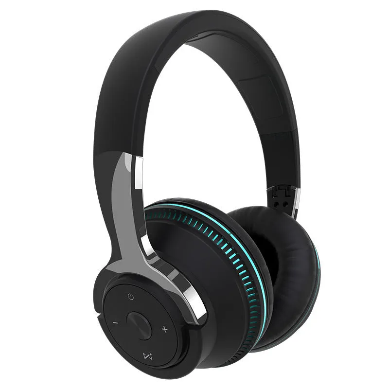 Stereo wired computer headset with subwoofer in matte black finish, 18 by 19 by 7.5 cm