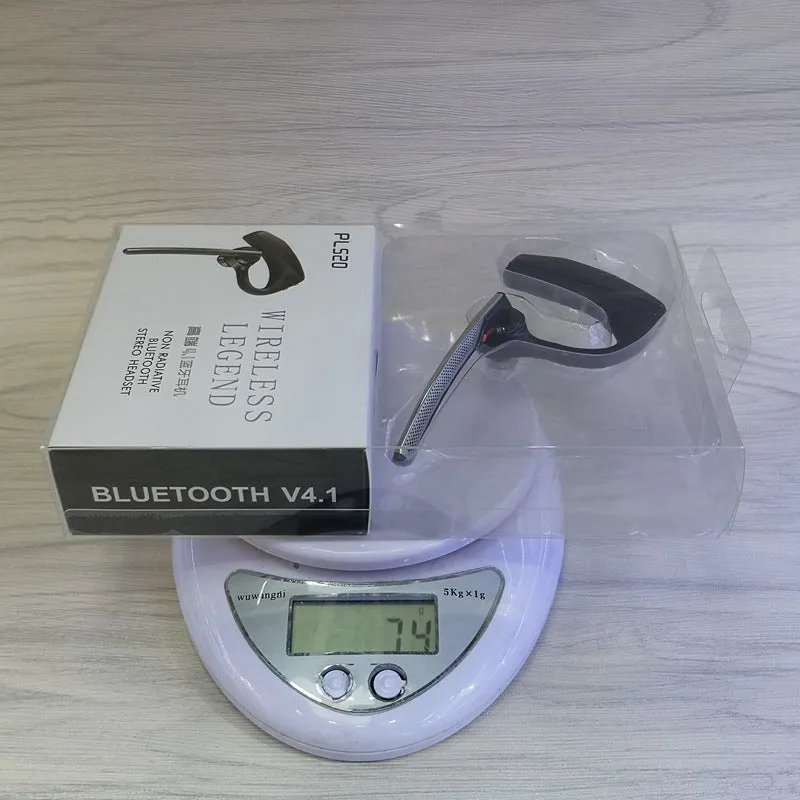 Black plastic stereo Bluetooth sports headphones with a large battery and call function.