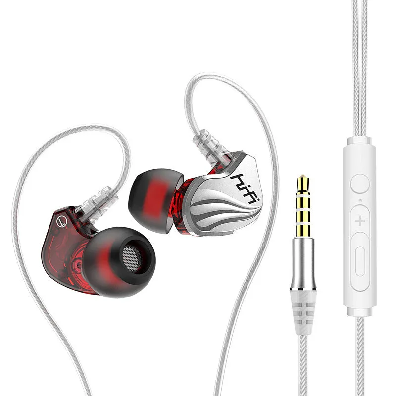 S2000 gunmetal in-ear wired headphones with 3.5mm plug on white background