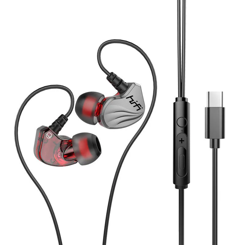 S2000 gunmetal in-ear wired headphones with 3.5mm plug on white background