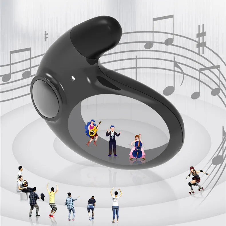 Ultra-thin true wireless Bluetooth earbuds in black with power display, 15-metre range, stereo sound