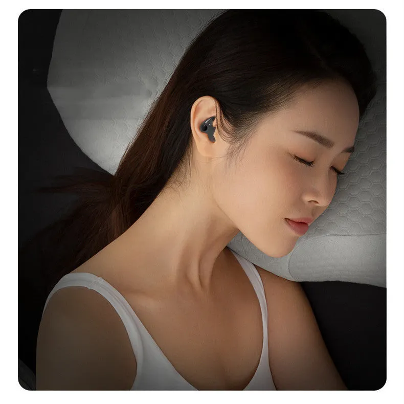 Ultra-thin true wireless Bluetooth earbuds in black with power display, 15-metre range, stereo sound