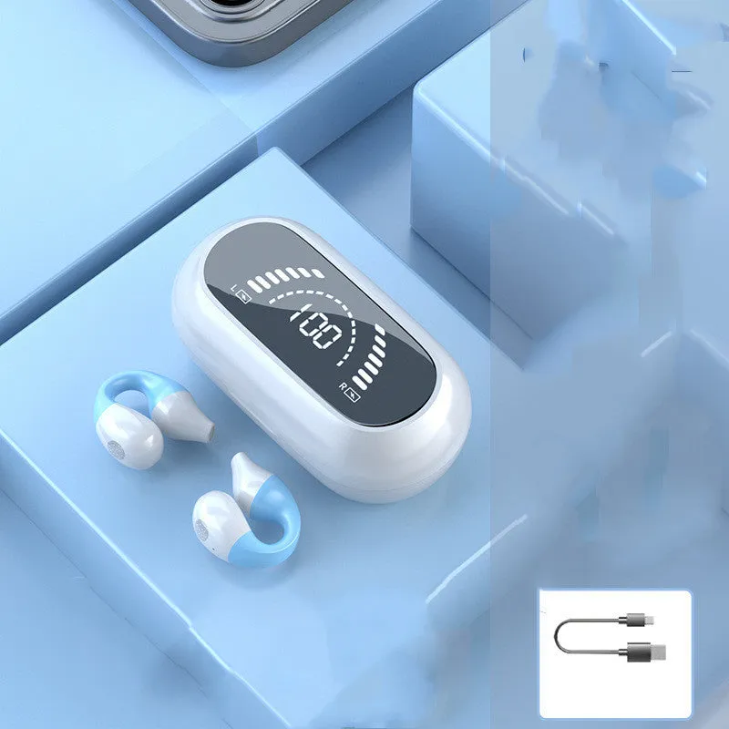 Mirror Digital noise cancelling waterproof Bluetooth headset in ear clip style, black colour