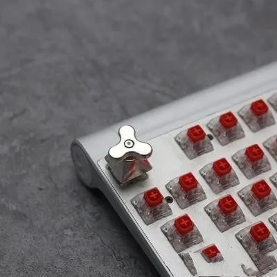 Single metal gyro keycap with cross shaft fit for DIY mechanical keyboard in gold colour