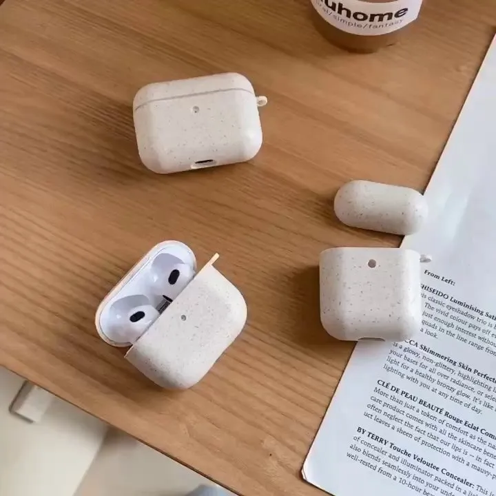 Silicone plastic protective sleeve for Apple AirPods in solid colour business simplicity style