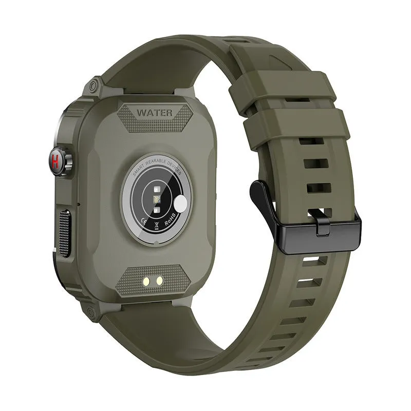 Intelligent three-prevention watch with Bluetooth call, heart rate monitor, 1.85 inch touch screen, silicone strap, black colour