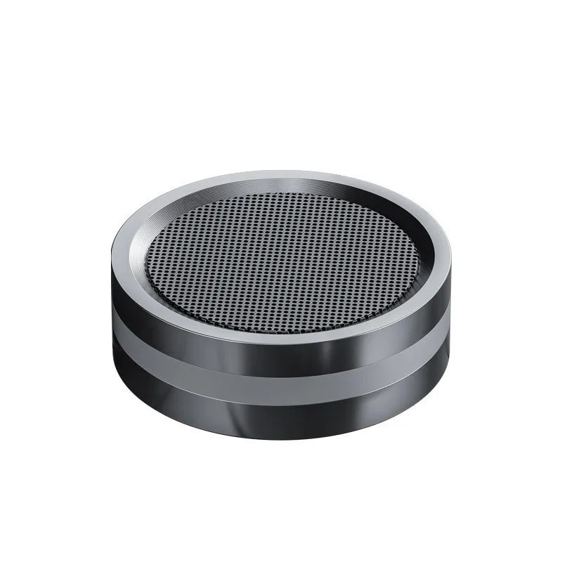 Portable wireless Bluetooth speaker with steel gun design, ABS shell, 80x36mm, black, with USB port