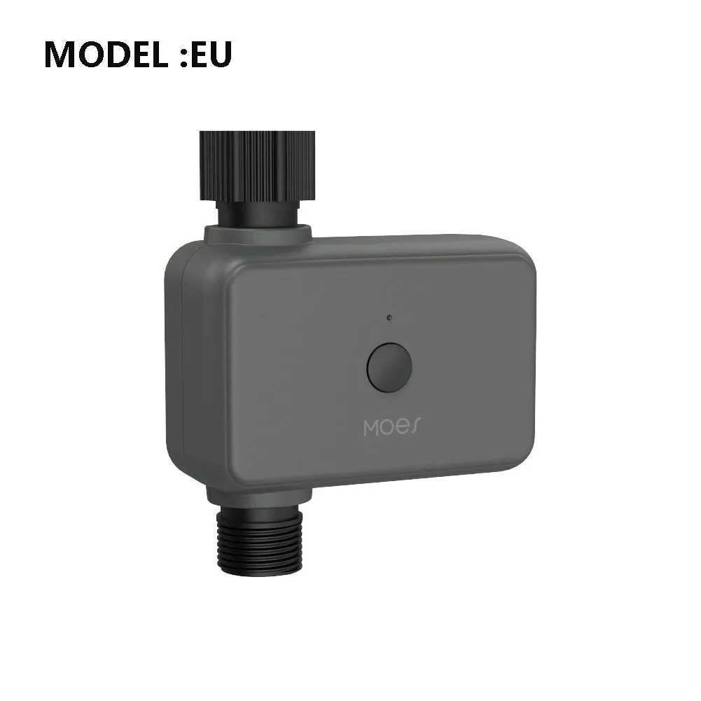 Bluetooth garden sprinkler timer with Smart Life app control on a tap