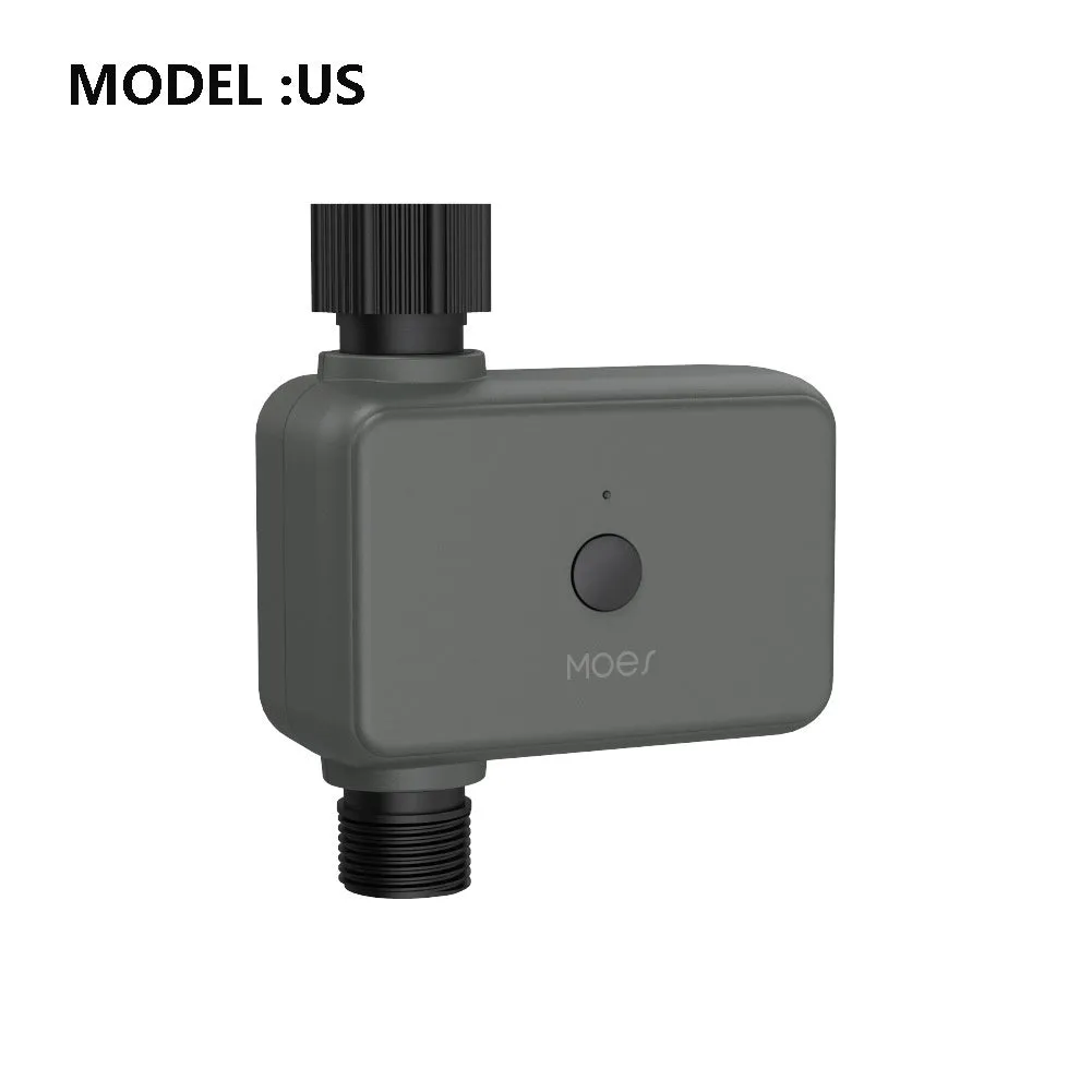 Bluetooth garden sprinkler timer with Smart Life app control on a tap