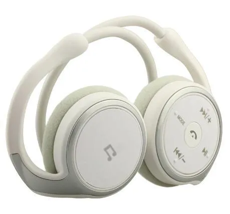 Stereo wireless Bluetooth headset in Black, Gold, and White colours with TF card and FM radio support