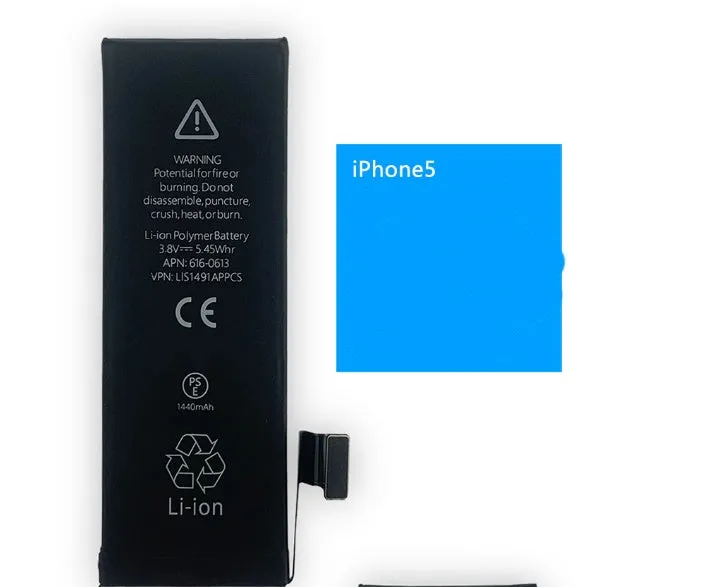 iPhone lithium battery replacement with 2501-3000mAh capacity for multiple models 4G to 15Pro Max