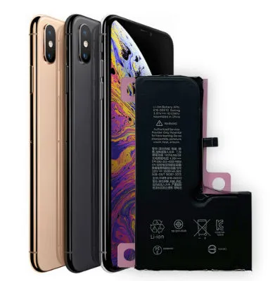 iPhone lithium battery replacement with 2501-3000mAh capacity for multiple models 4G to 15Pro Max