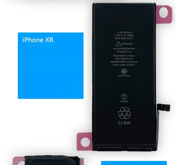 iPhone lithium battery replacement with 2501-3000mAh capacity for multiple models 4G to 15Pro Max