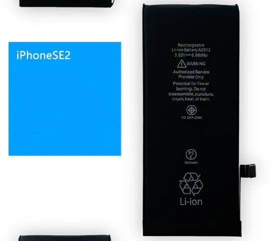 iPhone lithium battery replacement with 2501-3000mAh capacity for multiple models 4G to 15Pro Max