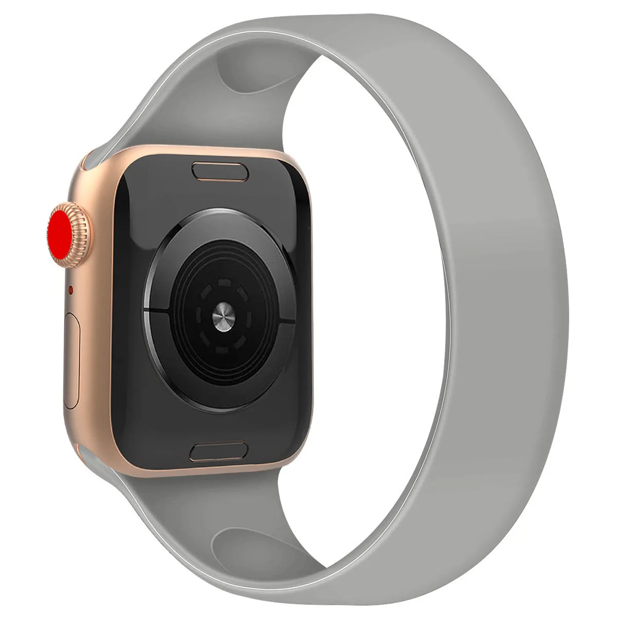Elastic silicone solid colour watch strap straight 22mm interface for Apple Watch 38/40mm and 42/44mm