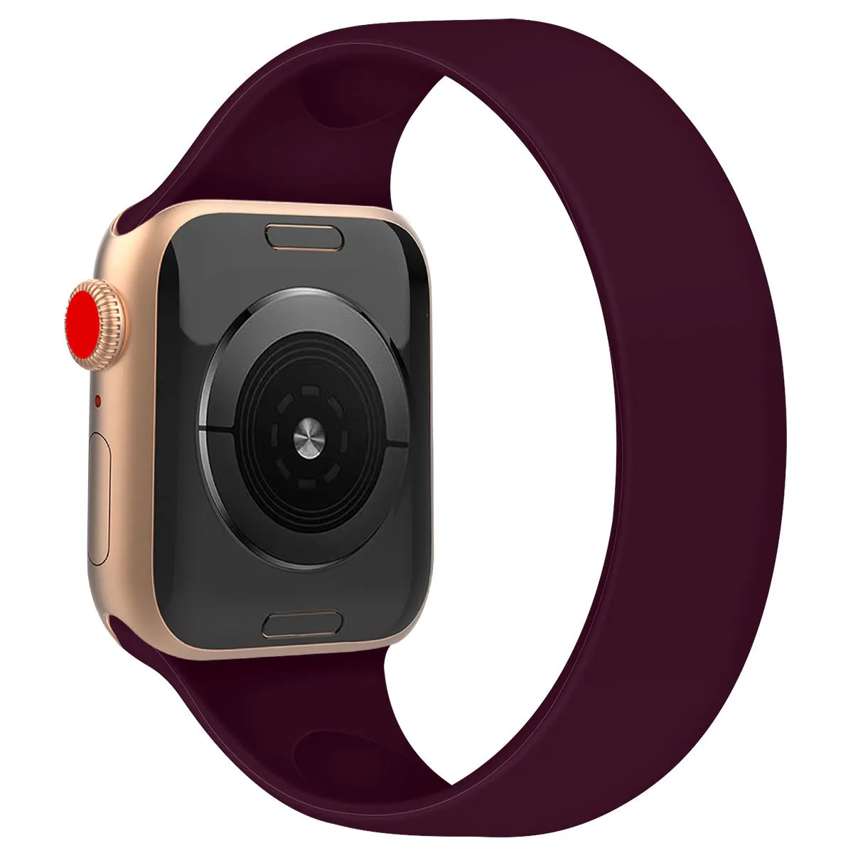 Elastic silicone solid colour watch strap straight 22mm interface for Apple Watch 38/40mm and 42/44mm