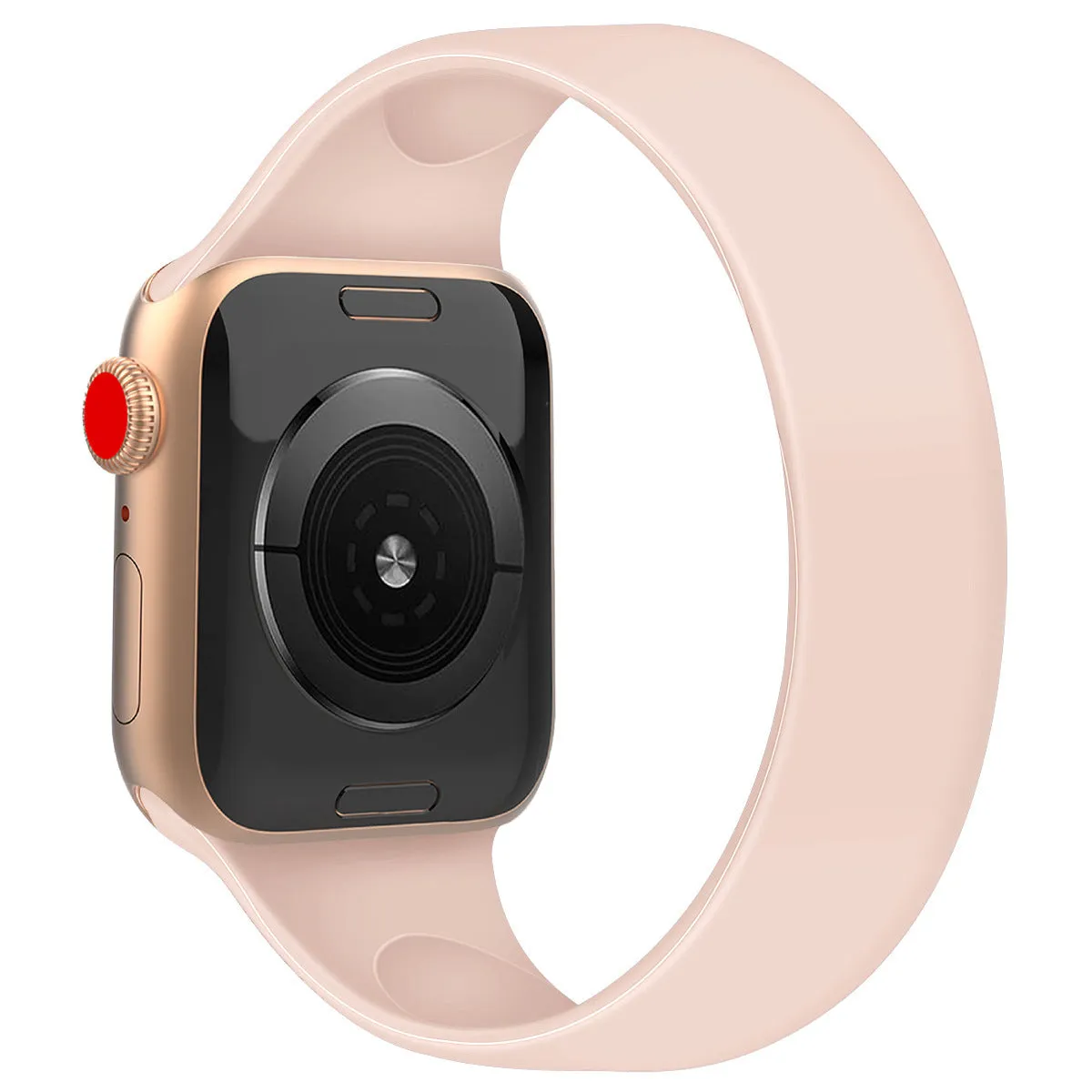 Elastic silicone solid colour watch strap straight 22mm interface for Apple Watch 38/40mm and 42/44mm