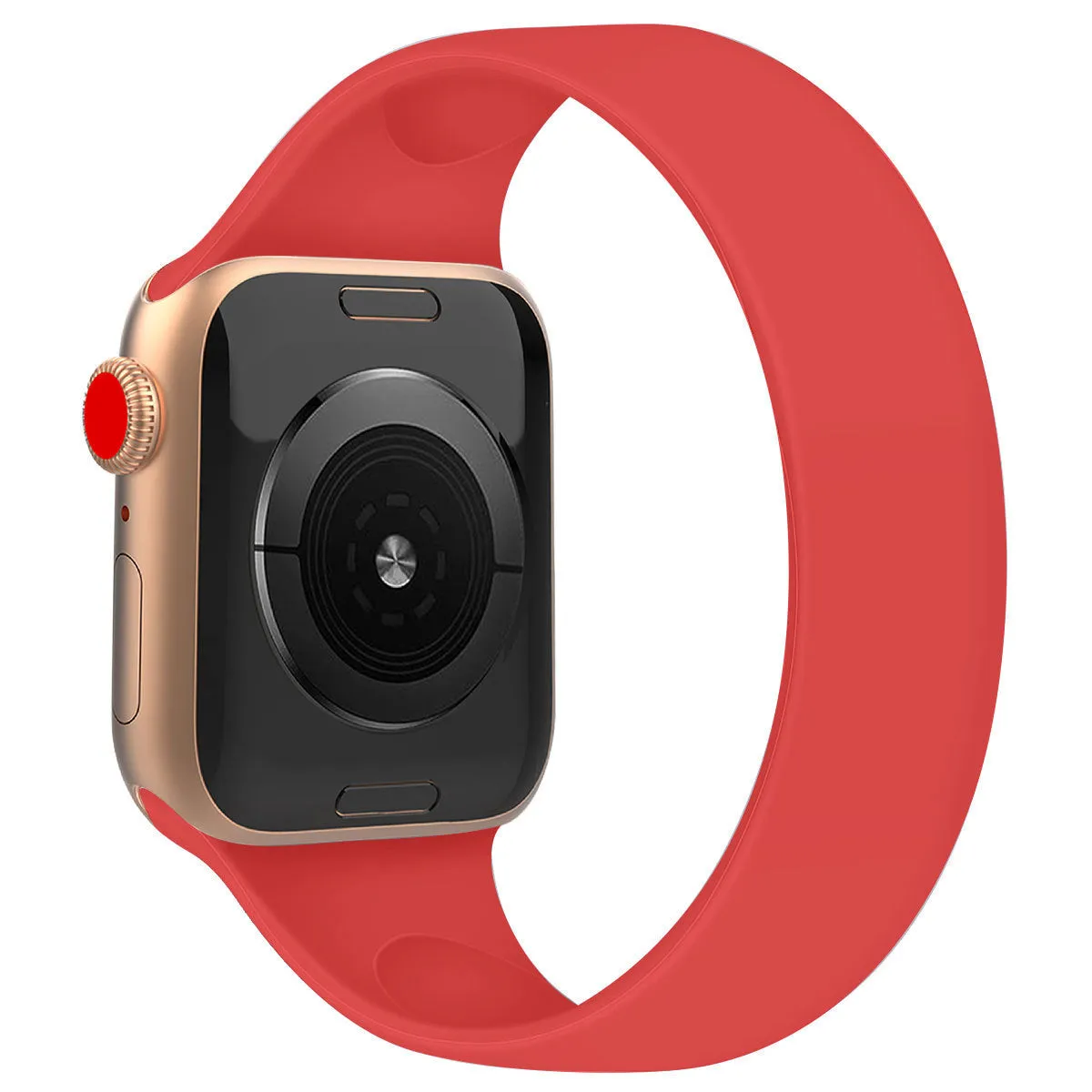 Elastic silicone solid colour watch strap straight 22mm interface for Apple Watch 38/40mm and 42/44mm