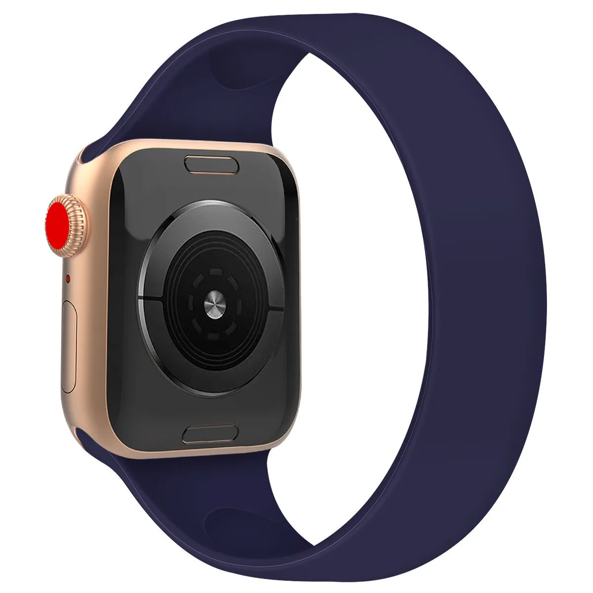 Elastic silicone solid colour watch strap straight 22mm interface for Apple Watch 38/40mm and 42/44mm