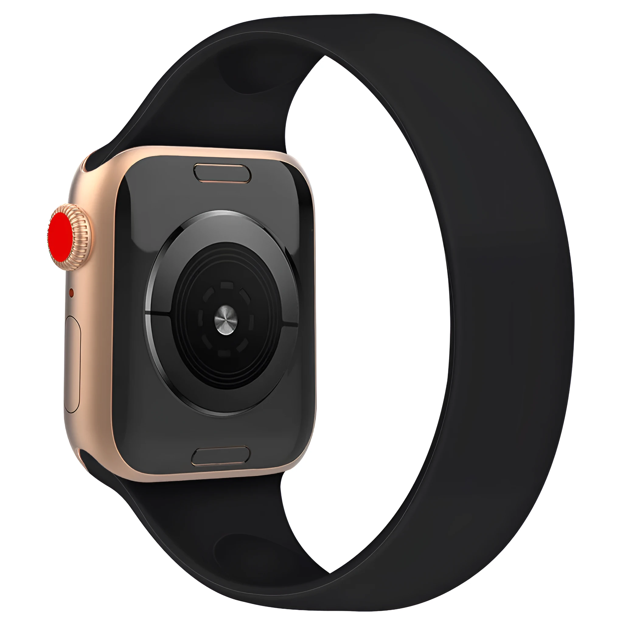 Elastic silicone solid colour watch strap straight 22mm interface for Apple Watch 38/40mm and 42/44mm